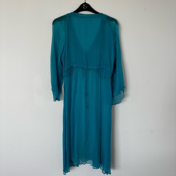 Delfina 100% Italian Silk Beaded Coverup - St Tropez & St. Barths Style - Picture 11 of 13